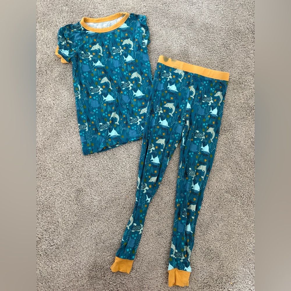 Emerson and Friends | Ocean Friends Bamboo Pajama Set | Size: 4-5T